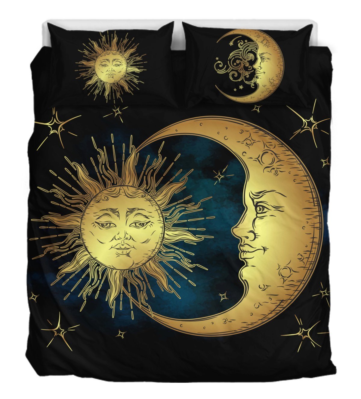 3D Custom Sun Moon And Stars   Duvet Cover