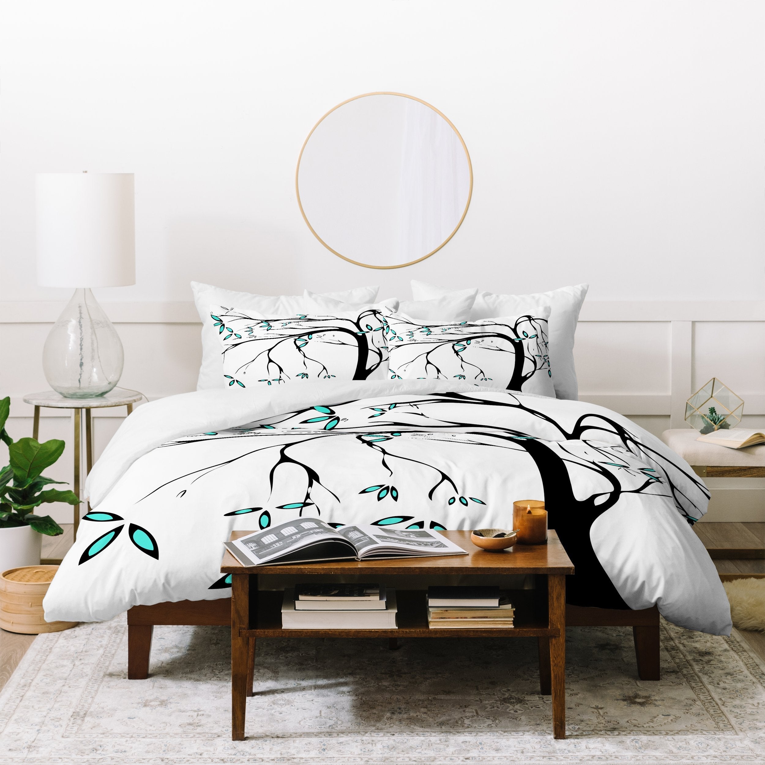 Garden Delight Aqua Breeze Duvet Cover