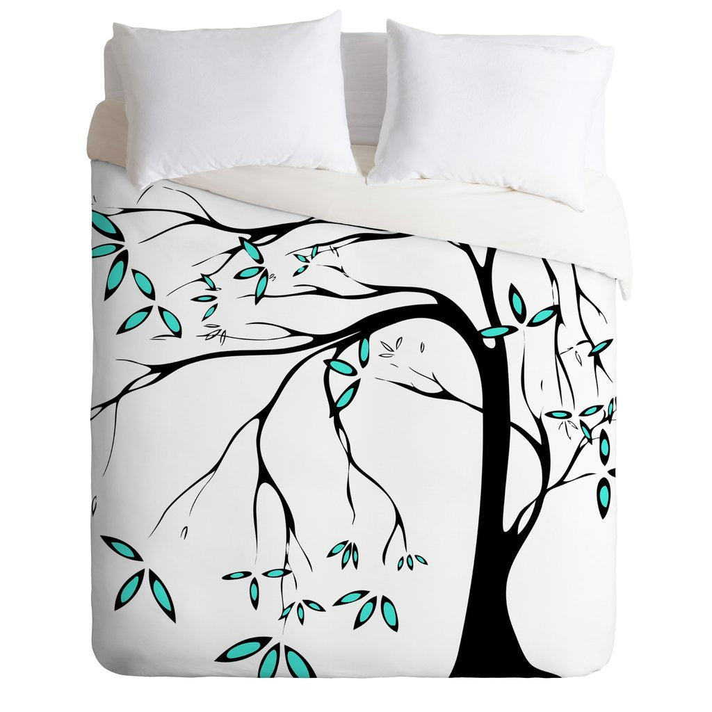 Garden Delight Aqua Breeze Duvet Cover
