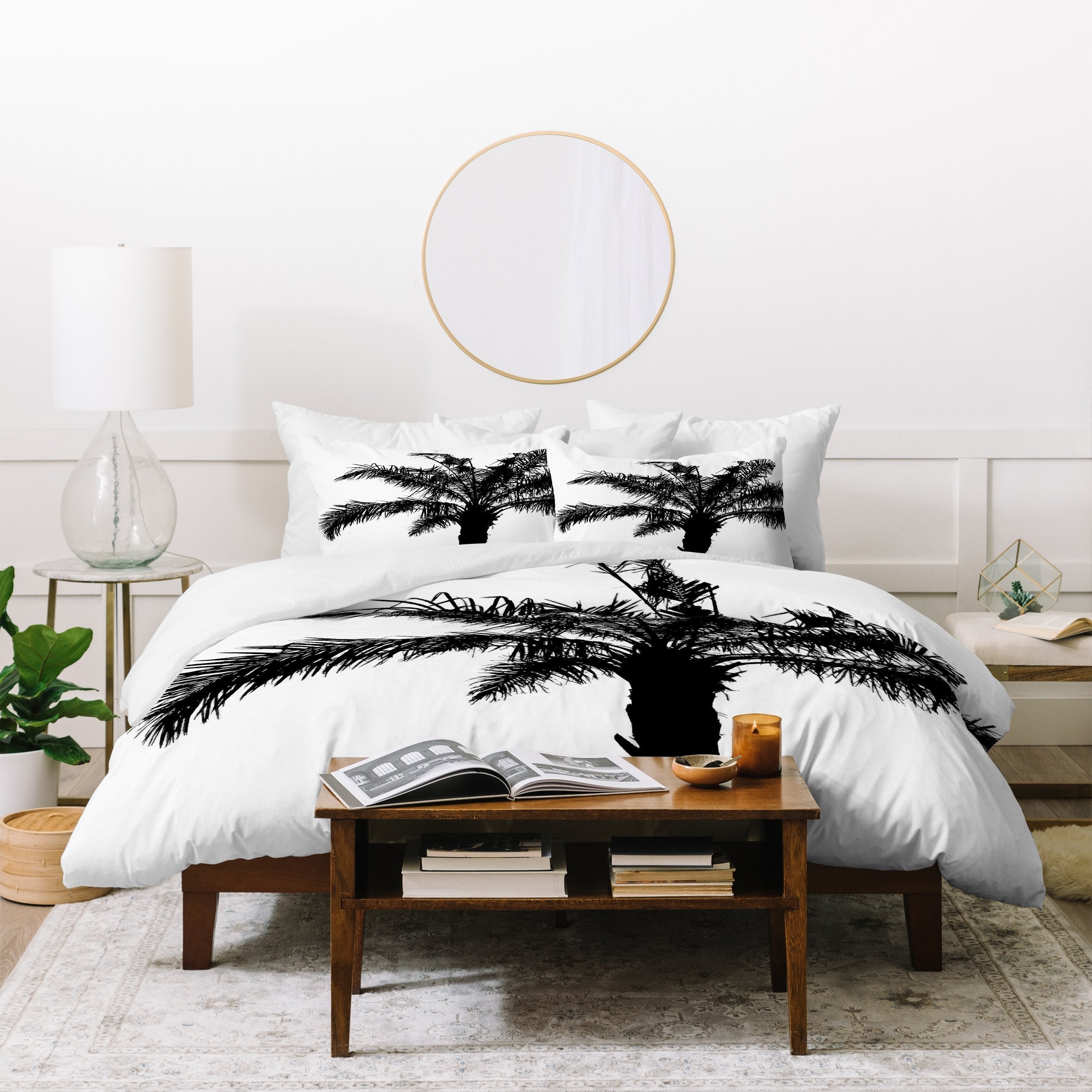 B And W Square Duvet Cover