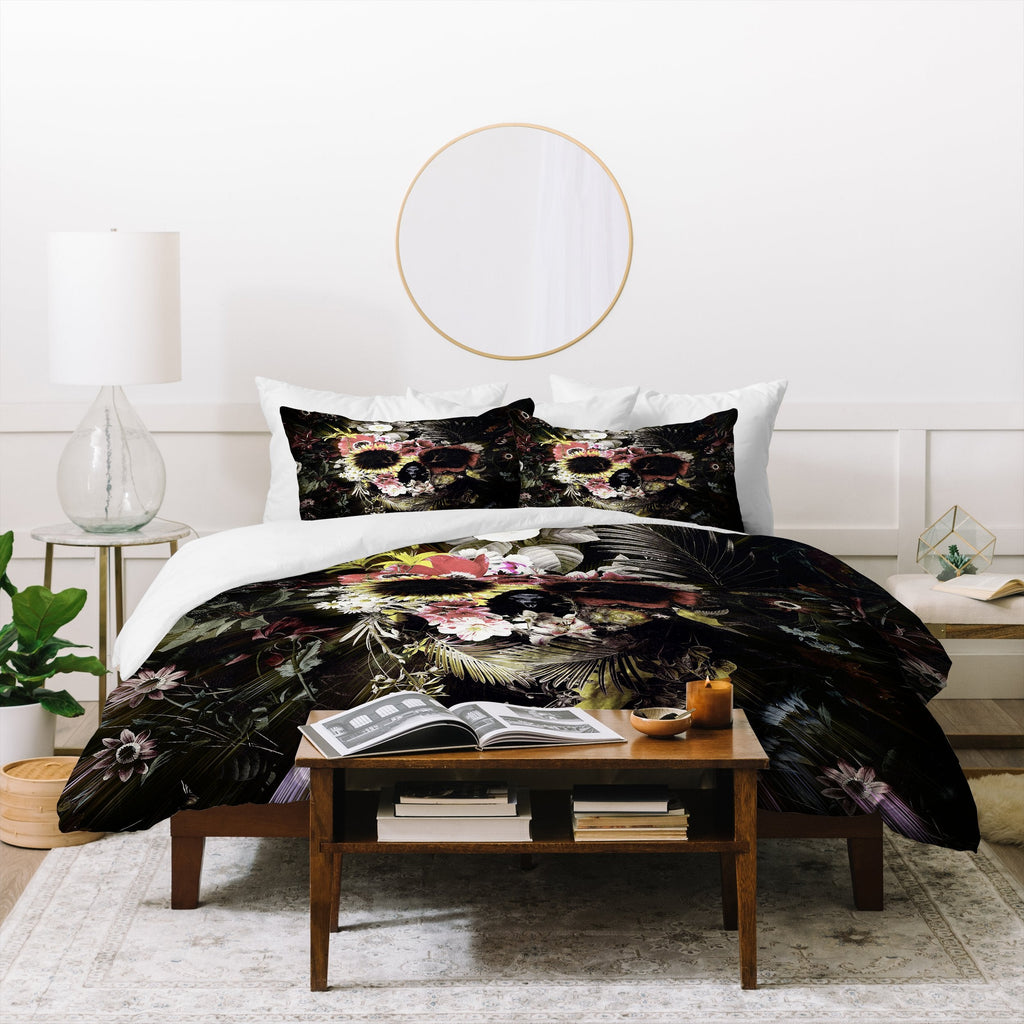 Garden Skull  Duvet Cover