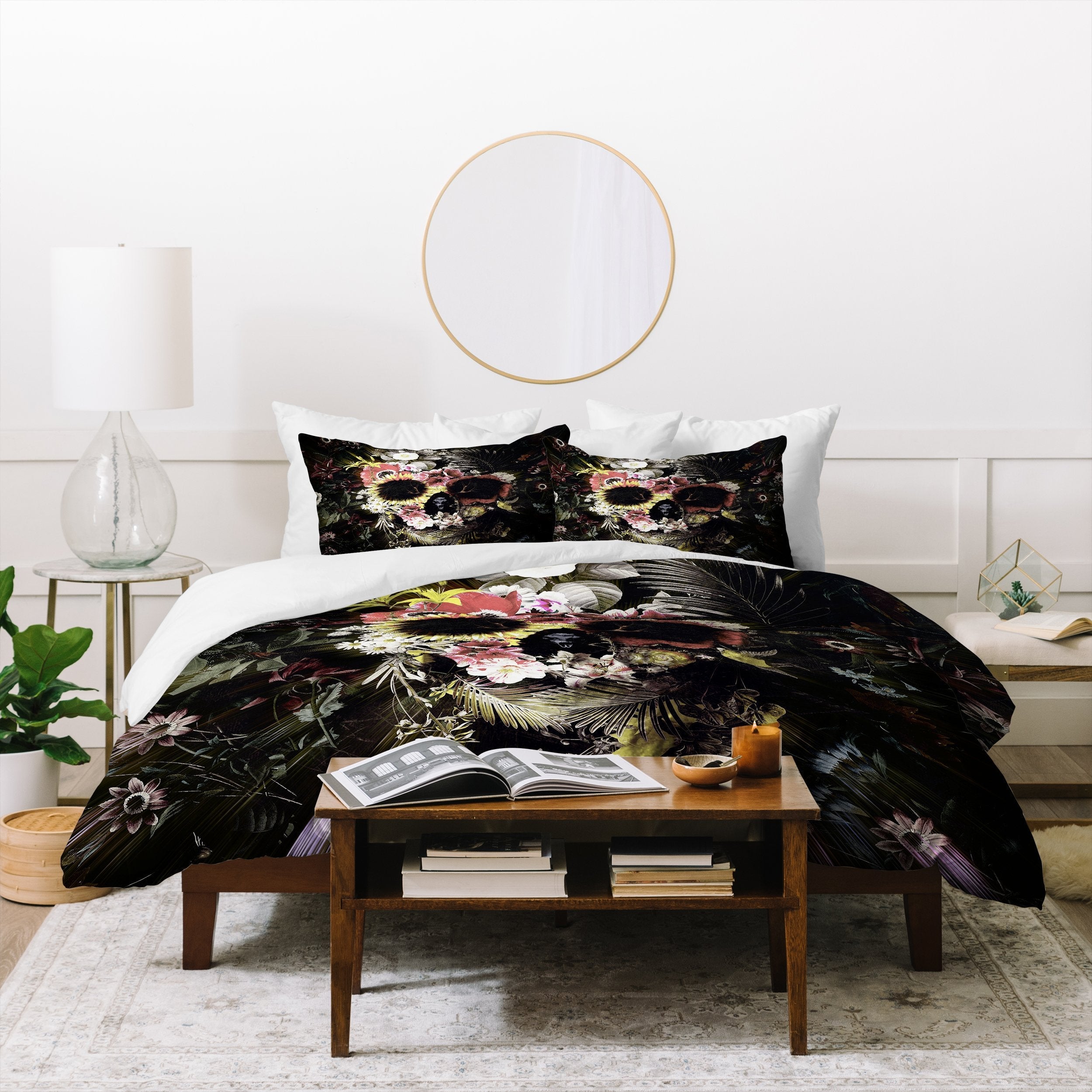 Garden Skull  Duvet Cover