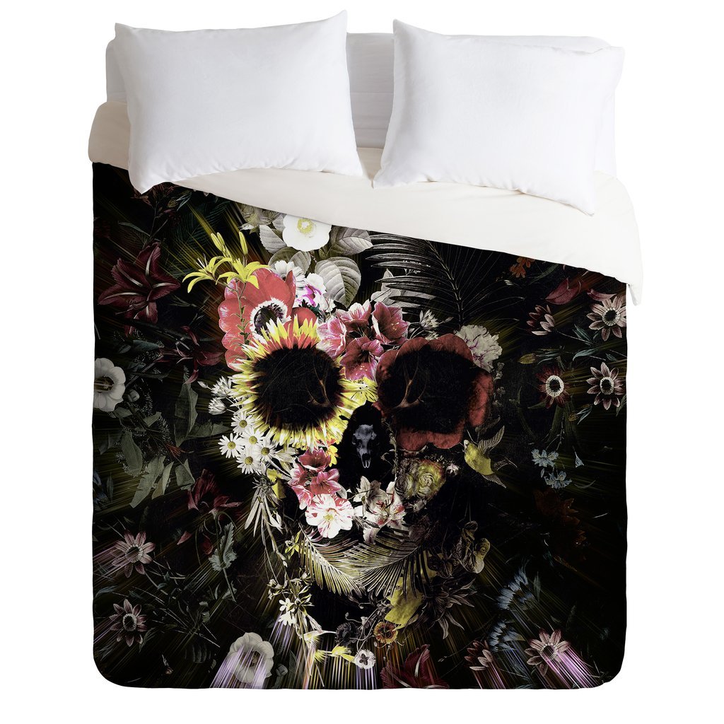 Garden Skull  Duvet Cover