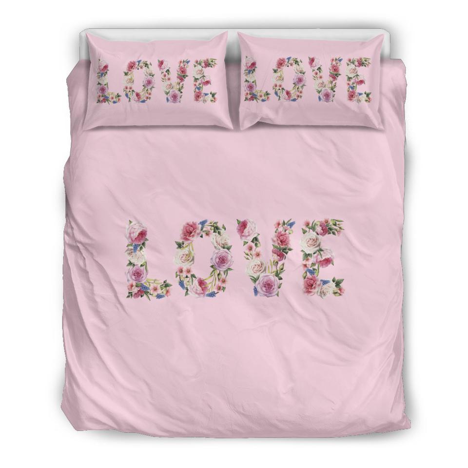 Floral Love - Pink Pig  Duvet Cover