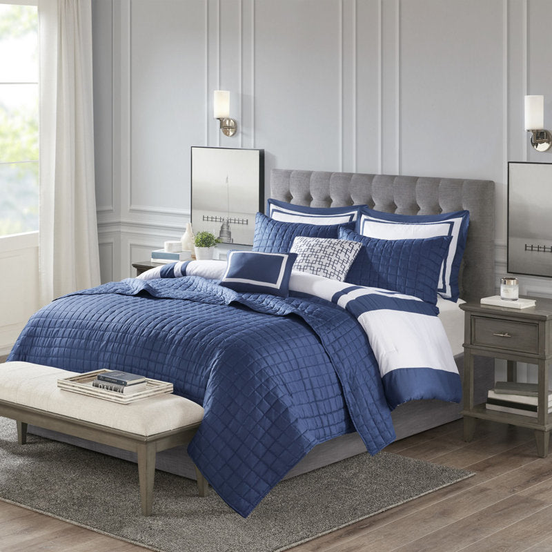 Heritage Luxurious 8 Piece Comforter and Quilt Set Collection