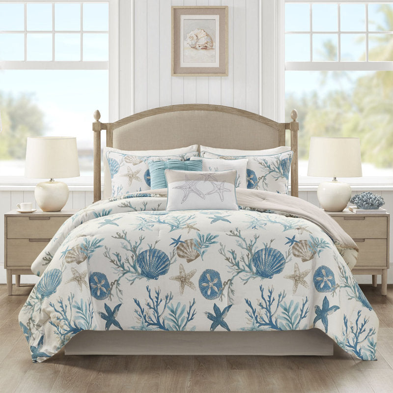 Pebble Beach 7 Piece Cotton Sateen Comforter Set