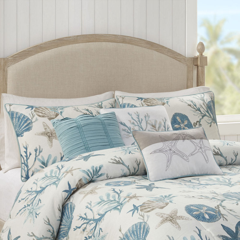 Pebble Beach 7 Piece Cotton Sateen Comforter Set